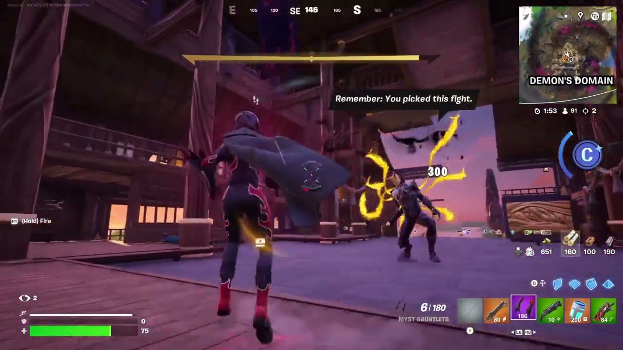 Fortnite Chapter 6: Season 3. Daigo Boss Fight from Demon's Domain