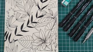 Ilustração botânica com Caneta Uni Pin Fine Line
