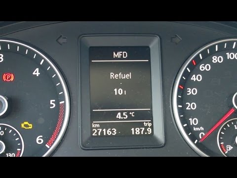VW Touran, MY2014 - refuel quantity info activation - prikaz