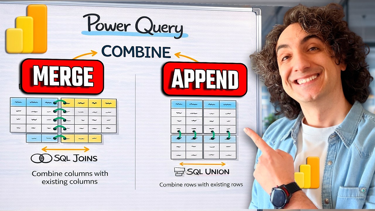 Merge vs Append Tables in Power Query (Visually Explained) | #Power BI Course 12