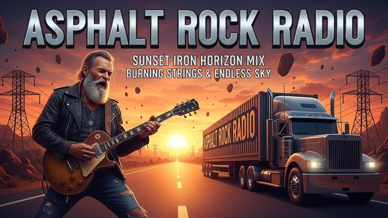 ASPHALT ROCK RADIO – SUNSET IRON HORIZON MIX | BURNING STRINGS & ENDLESS SKY | 