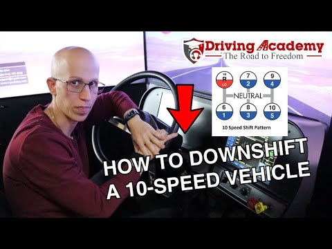 How to DOWN SHIFT a 10-Speed Tractor-Trailer! - CDL Driving Academy - YouTube