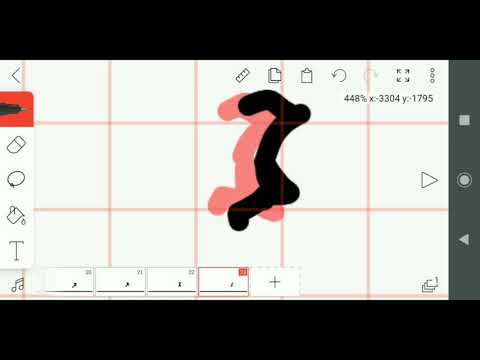 Stickman basic tutorial... Run and Jump... 24 FPS.. FlipaClip.
