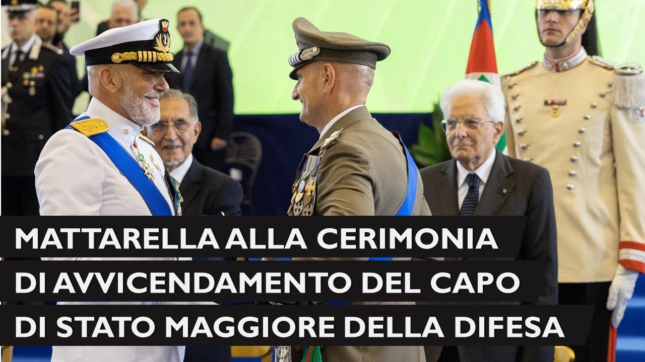 Mattarella interviene alla cerimonia di avvicendamento del Capo di stato maggiore della difesa