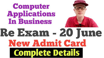 SOL bcom Hons Computer Application in Business Re Exam New Admit Card - 20 June