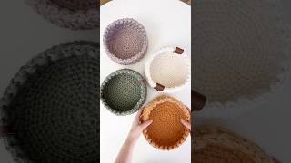 🧶 One crochet basket pattern, multiple sizes #freecrochetpattern #crochet #crochetbasket