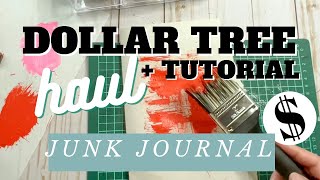junk journal dollar tree HAUL + TUTORIAL!!