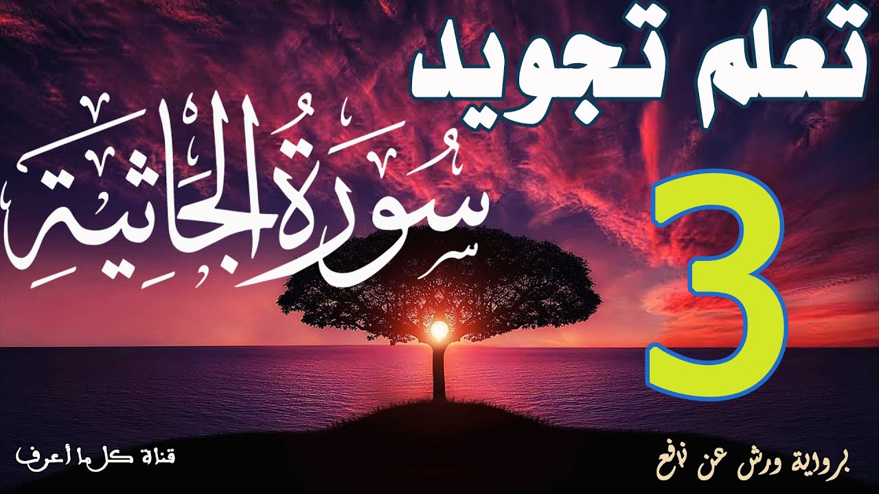 تعلم قواعد تجويد سورة الجاثية - الحصة 3