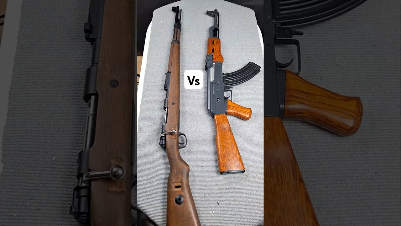 K98 Vs AK-47 Airsoft Full Metal And Wood 