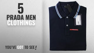 Top 10 Prada Men Clothings [ Winter 2018 ]: Prada Men’s Cotton Piqué Short Sleeve Slim Fit Polo
