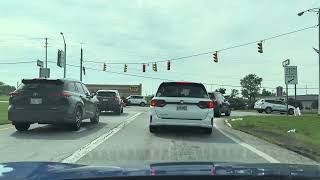 Driving in the Mansfield Ohio area onto U S 30 West to Ontario shopping area