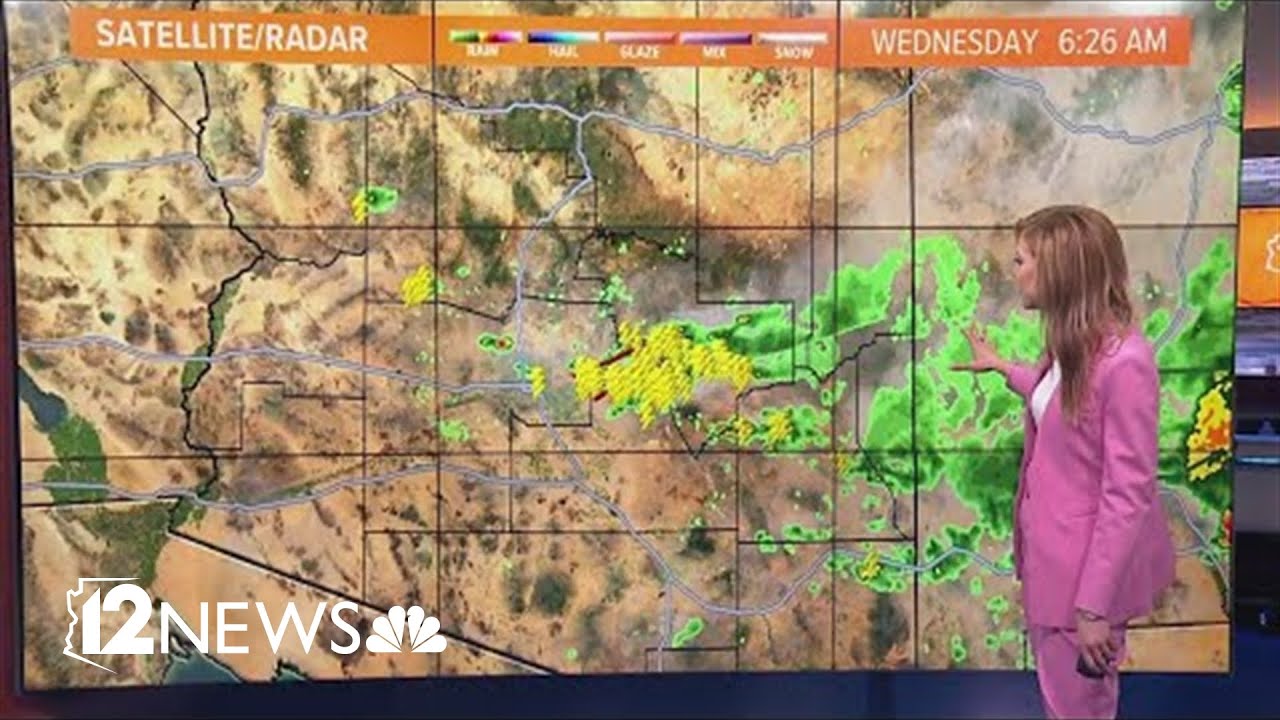 Storm damage and flash flood warnings in the Valley - YouTube