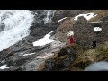 Kjosfossen Waterfall & Red Robe Hulder Enchantress (4K)
