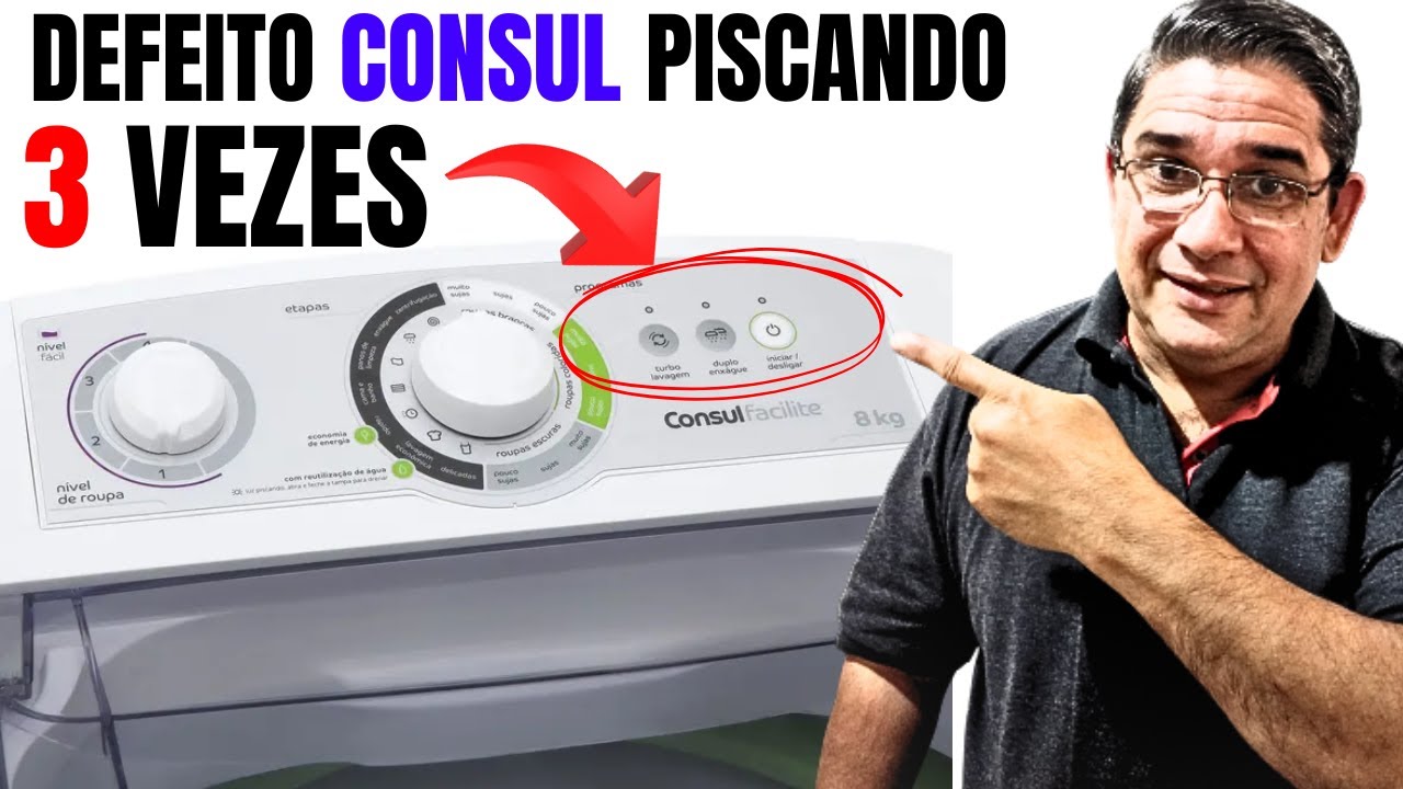 Quando ligo a máquina de lavar a luz fica piscando e não liga Consul ...