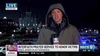 President Biden attends prayer service for Bourbon Street victims