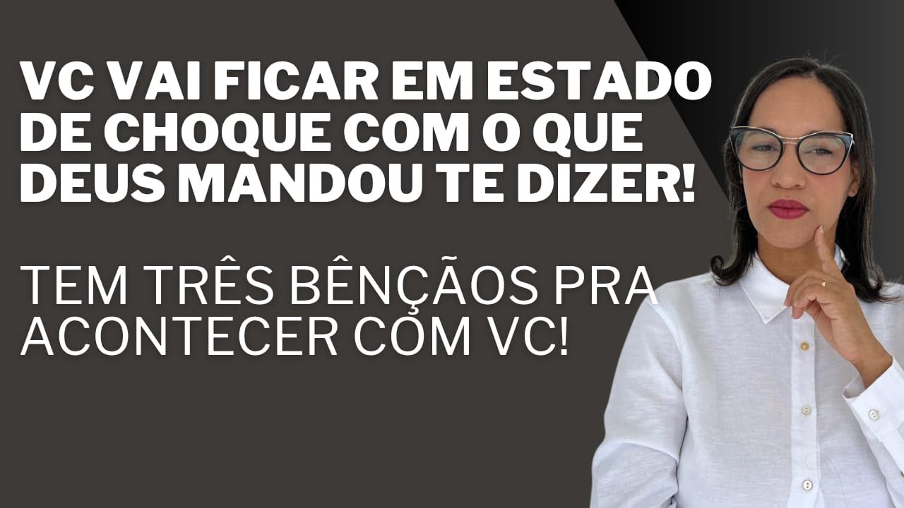 AO VIVO: Tem três bençãos pra acontecer com vc, Deus mandou te dizer o que vem á caminho!