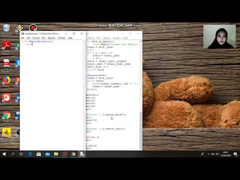 VIDEO running kodingan IDLE Python Tugas Matkul Struktur Basisdata