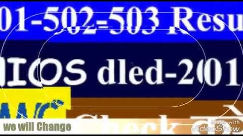 D.el.ed 1st Semester result 2018#Nios