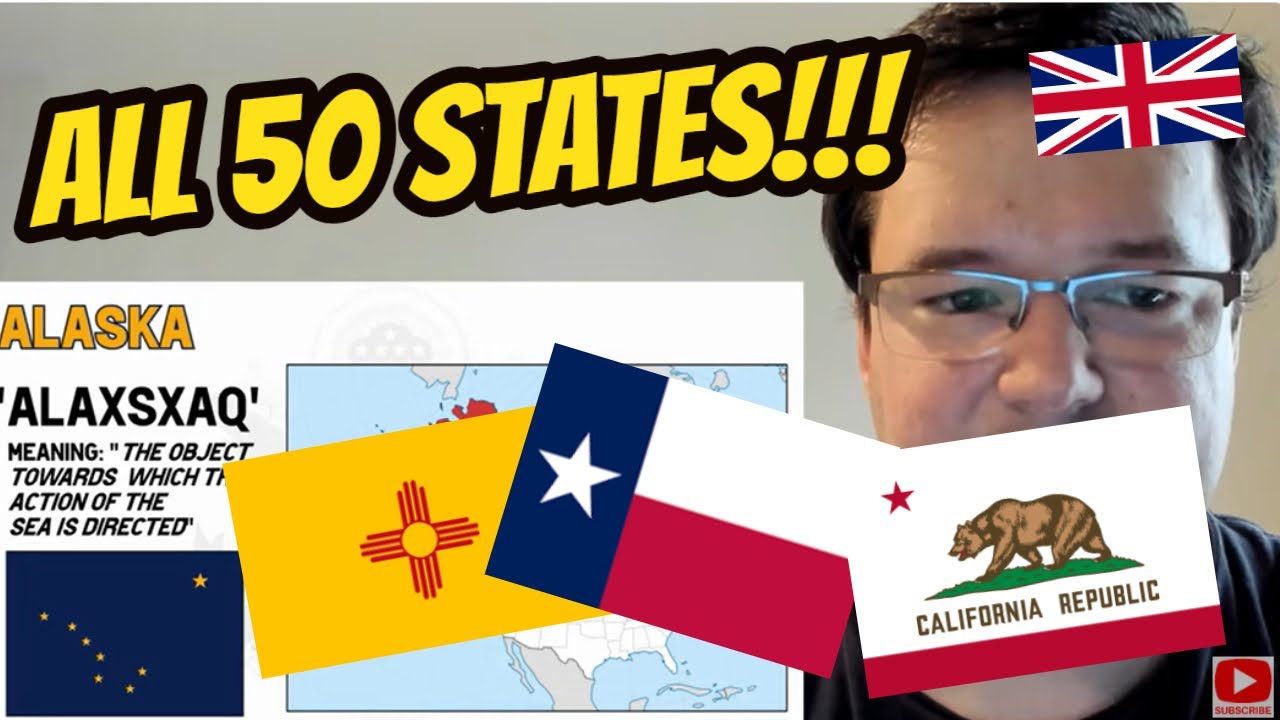 British Guy Reacts to 'How Did EACH U.S. STATE Get It's Name?' - So Many Rivers!!