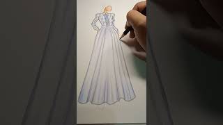 How to colouring a dress with colour pencils #art #shorts #gambarbaju #fashiondesign #dress How to colouring a dress with colour pencils #art #shorts #gambarbaju #fashiondesign #dress