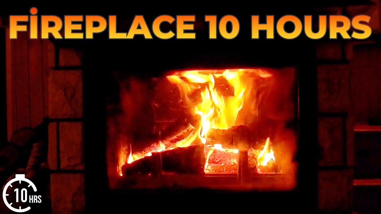 10 HOURS of Relaxing Fireplace Sounds - Burning Fireplace & Crackling ...