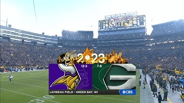 NFL on CBS intro | MIN@GB | 1/1/2023