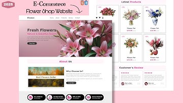Create A Responsive E-Commerce Flower Shop Website Design | HTML & CSS Only Tutorial 2025