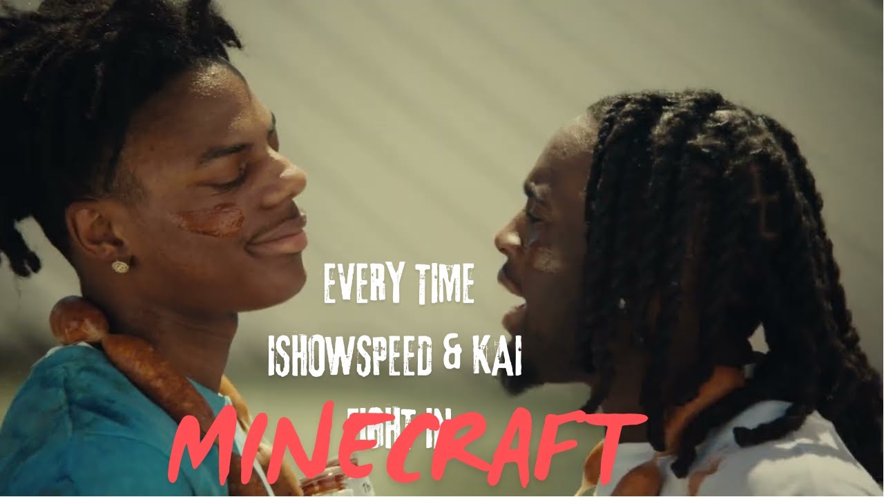 EVERYTIME IShowSpeed and Kai Cenat fight IN Minecraft Stream - YouTube