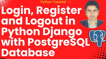 Login, Register and Logout in Python Django with PostgreSQL Database#django #djangoframework #python