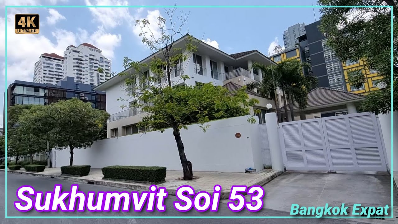 Bangkok Sukhumvit Soi 53 🇹🇭 Residential Street Thong Lor - YouTube