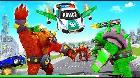 Bear Robot Car Transform Part-1 | Flying Car Robot War Android GamePlay | By Game Crazy