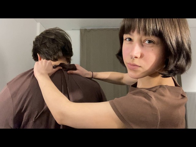 asmr on a real person - massage, hairplay, tests, reiki