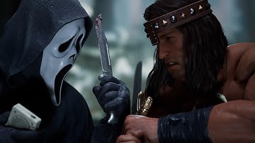 Mortal Kombat 1 - Ghostface vs Conan the Barbarian | All Intro/Interaction Dialogues