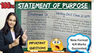 Statement Of Purpose Sopwriting Skills Hsc Cl 12Th English How To Write Sop? Hsc Boards 2026