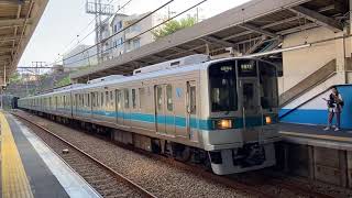 小田急1000形1756F(ワイドドア車)各駅停車 相模大野行き 善行駅 到着・発車