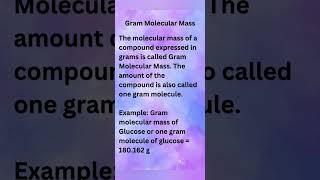 Gram Molecular Mass #gram #molecular #mass #class11 #class12 #science #chemistry #yt #ytshorts
