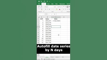 Best way to Autofill date series by N days interval in Excel #shorts