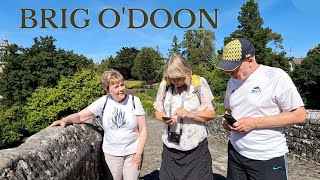 Taking friends geocaching for the first time in Alloway, Scotland the birthplace of Robert Burns.