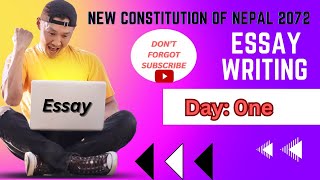 How to write an essay about; New constitution of Nepal-2072essaywriting