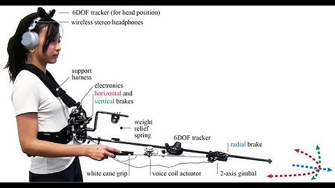 Virtual reality without vision: A haptic and auditory white cane to navigate complex virtual worlds