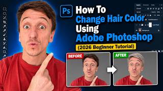 How To Change Hair Color Using Adobe Photoshop (2026 Beginner Tutorial) screenshot 4