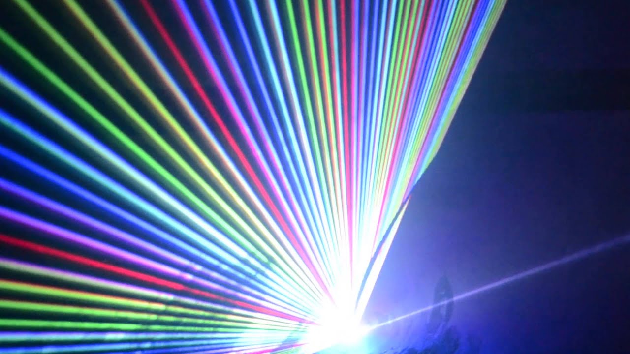 Test RGB 2800mW laser 637nm 520nm 462nm