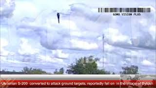 Ukrainian S-200 converted to attack ground targets, reportedly fell  in the village of Bytosh