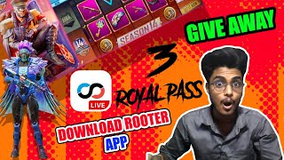 3 ROYAL PASS GIVEAWAY ON ROOTER APP LINK IN DESCRIPTION || PUBG MOBILE || WITH SATKELA LONDA