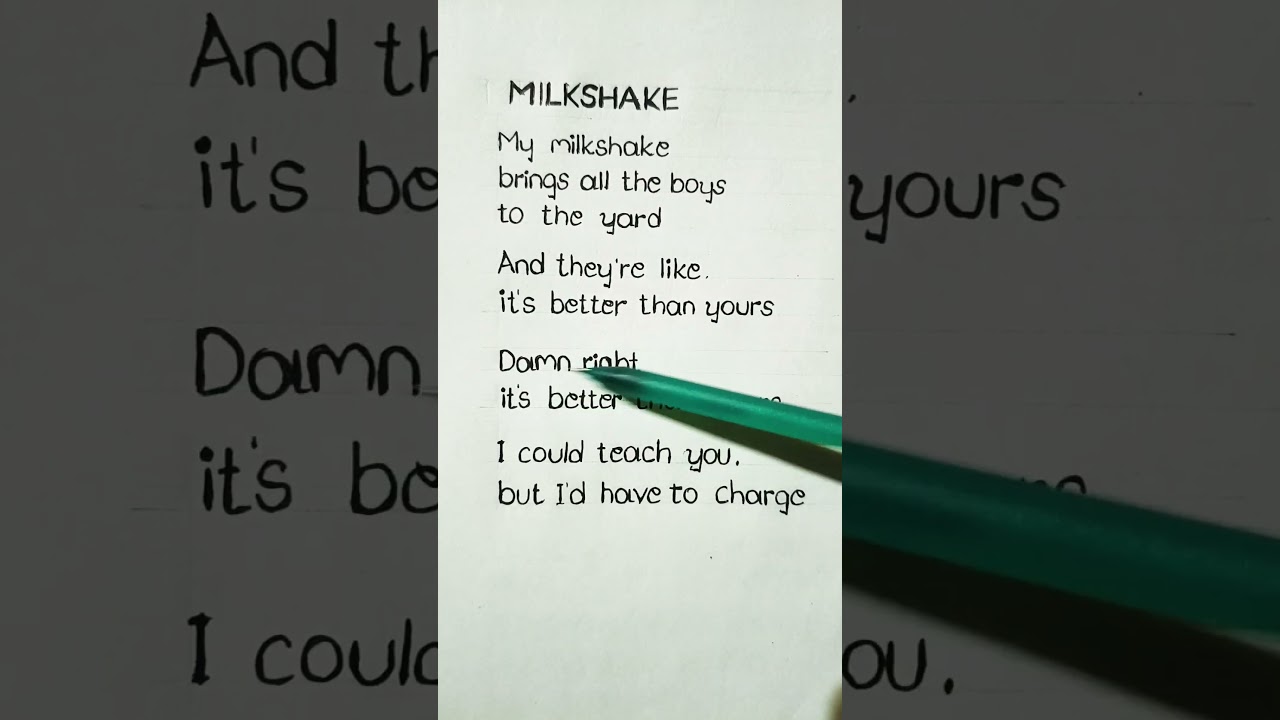 MILKSHAKE - Kelis (lyrics)