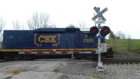 CSX GP40-2 with Road Slug crossing Cole Road Winchester, KY