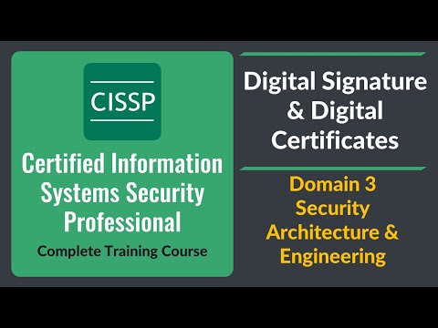 CISSP Digital Signature & Digital Certificates - Domain 3 Security Architecture & Engineering  Hindi