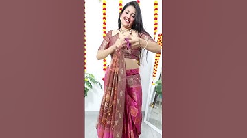 Easiest saree draping tutorial #saree #drape #sareedraping #rekhamishra