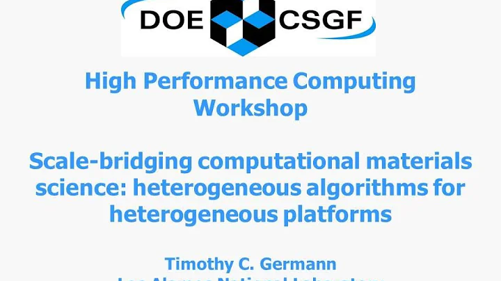 DOE CSGF 2011: Scale-Bridging Computational Materi...
