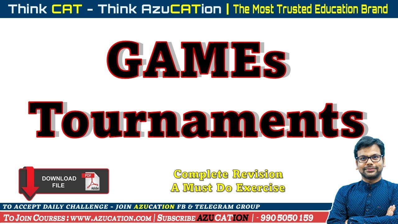 Games & Tournaments: Complete Revision Must for CAT 2021 XAT 2022 IIFT ...